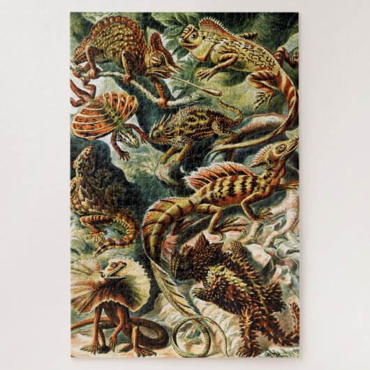 Lacertilia Lizards by Ernst Haeckel ジグソーパズル (縦)