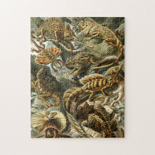 Lacertilia, lizards by Ernst Haeckel Jigsawパズル ジグソーパズル (縦)