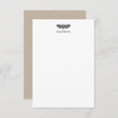 Lacewing Beeノートカパーソナライズされたード サンキューカード (正面/裏面)