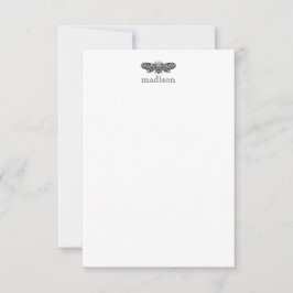 Lacewing Beeノートカパーソナライズされたード サンキューカード