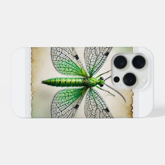 Lacewing Dorsal View 031124IREF238 - Watercolor iPhoneケース (裏面横)