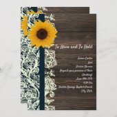 lacewoodのヒマワリ 招待状 (正面/裏面)