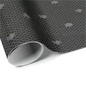 lacework line on black background ラッピングペーパー (ロールコーナー)