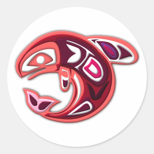 Lachs salmon ラウンドシール (正面)