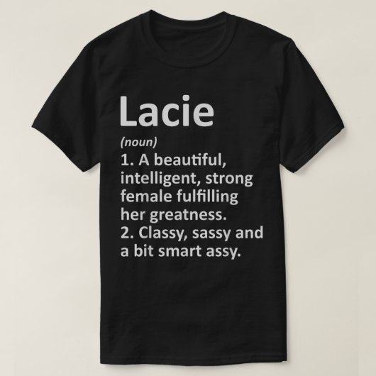 LACIE Definition Personalized Name Funny Christmas Tシャツ (デザイン正面)