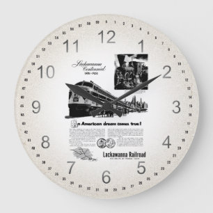 Lackawannaの鉄道百年祭1951年 ラージ壁時計