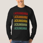 Lackawanna County Pennsylvania Rainbow Text Design Tシャツ (正面)
