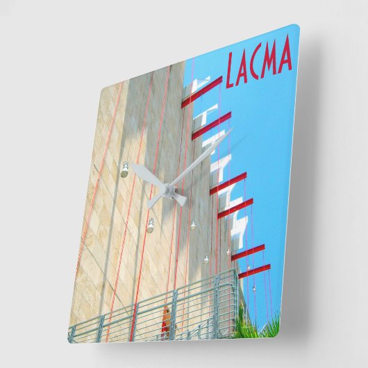LACMAロサンゼルスモダン美術館写真展 スクエア壁時計 (傾斜)