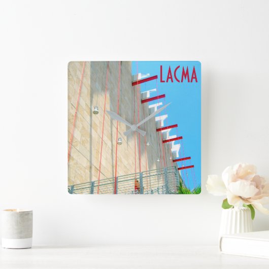 LACMAロサンゼルスモダン美術館写真展 スクエア壁時計 (ホーム)