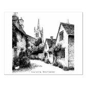 Lacock Village Sketch, Wiltshire England   ラバースタンプ (インプリント)
