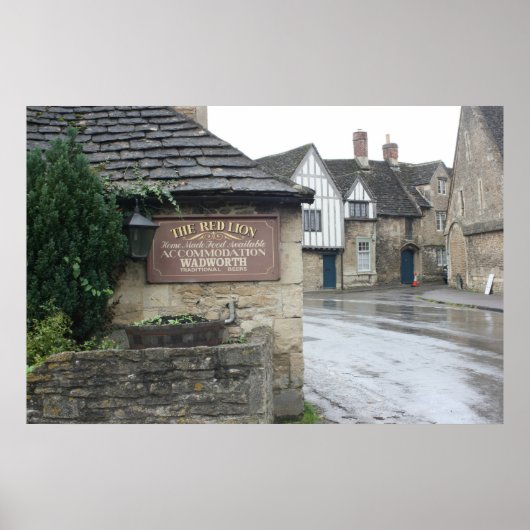 Lacock, Wiltshire, UK ポスター (正面)