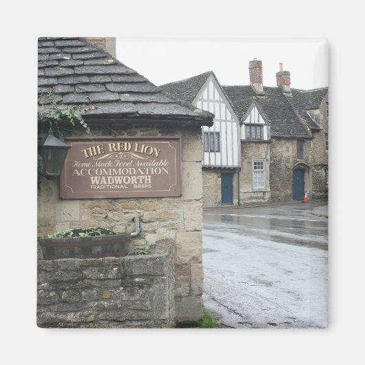 Lacock, Wiltshire, UK マグネット (正面)