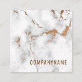 Laconic Marble社名モダン スクエア名刺 (正面)