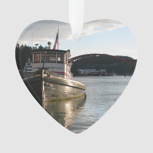 LaConnerのタグボート オーナメント (正面)