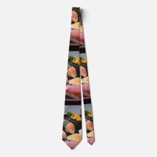 Lacquer Elegance – Refined Sushi Tie ネクタイ