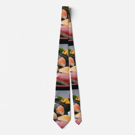 Lacquer Elegance – Refined Sushi Tie ネクタイ (正面)