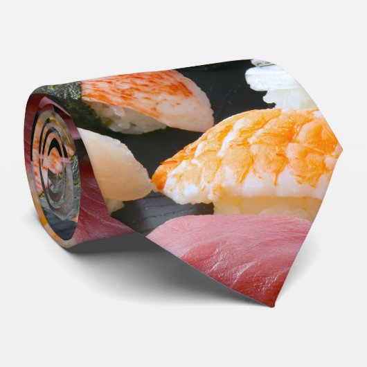 Lacquer Elegance – Refined Sushi Tie ネクタイ (ロール)