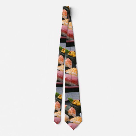Lacquer Elegance – Refined Sushi Tie ネクタイ (裏面)