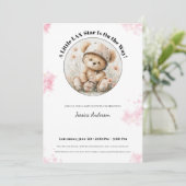 Lacrosse Baby Shower Invitation for Girl シーズンカード (スタンド正面)