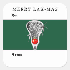 Lacrosse Christmas Holiday Gift Tags スクエアシール