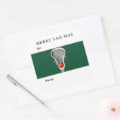 Lacrosse Christmas Holiday Gift Tags スクエアシール (封筒)