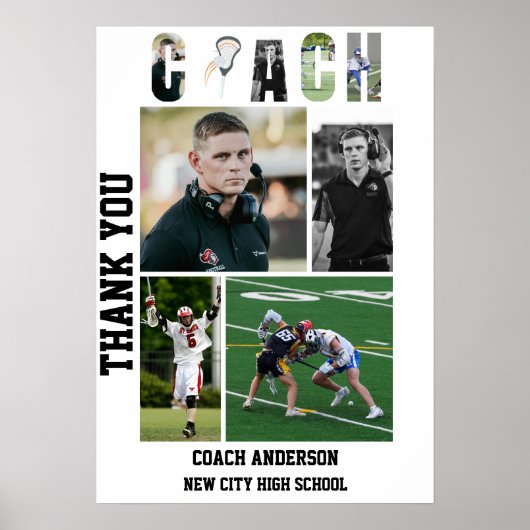 Lacrosse Coach Senior Night Graduation ポスター (正面)