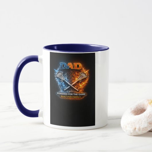 Lacrosse Dad Shield Mug – Charged for the Game Dri マグカップ (ドーナツ)