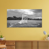 Lacrosse Goal Black White Outdoor Scenic Photo キャンバスプリント (インサイチュ (リビング))