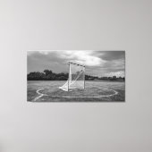 Lacrosse Goal Black White Outdoor Scenic Photo キャンバスプリント (正面)