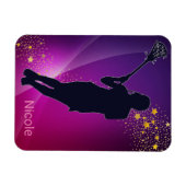 Lacrosse Gold Stars Purple マグネット (横)