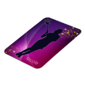 Lacrosse Gold Stars Purple マグネット (左側)