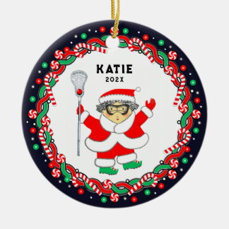 Lacrosse Holiday Gift Ceramic Ornament セラミックオーナメント