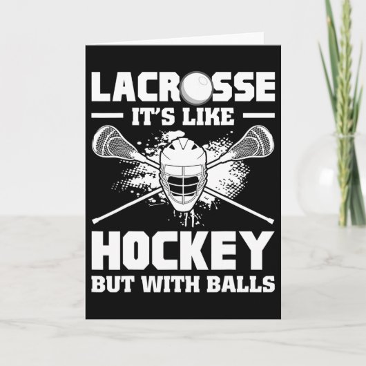Lacrosse It's Like Hockey But With Funny Player  カード (正面)