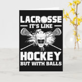Lacrosse It's Like Hockey But With Funny Player  カード (黄色い花)