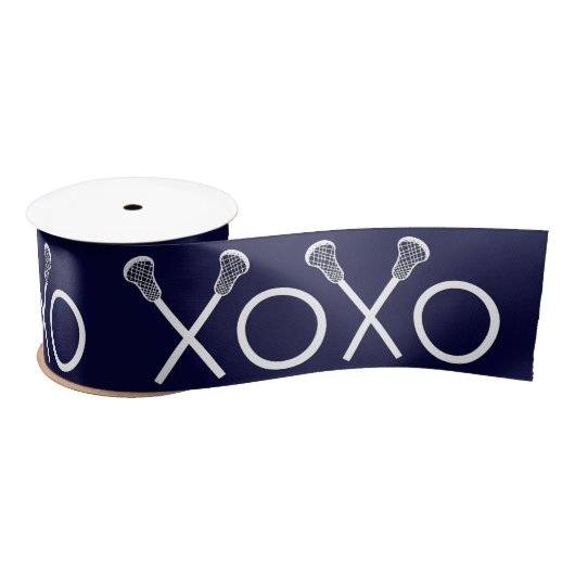 Lacrosse Navy Blue Gift サテンリボン (リール)