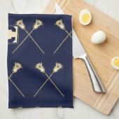 Lacrosse Navy Sports Towel キッチンタオル (四つ折り)