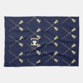 Lacrosse Navy Sports Towel キッチンタオル (横)