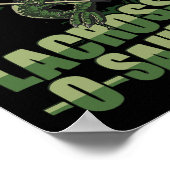 Lacrosse-o-saurus - Funny Lacrosse Player Lax Love ポスター (角)
