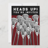 Lacrosse Party Invitations 招待状 (正面)