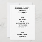 Lacrosse Party Invitations 招待状 (裏面)