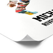 Lacrosse Player Custom Sports Photo Collage ポスター (角)