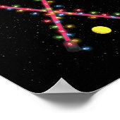 Lacrosse Santa Hat Christmas Lights Sport ポスター (角)