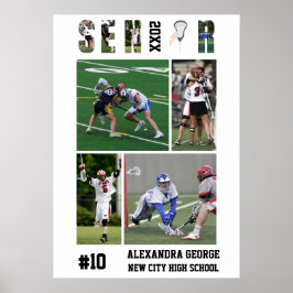 Lacrosse Senior Night Graduation ポスター