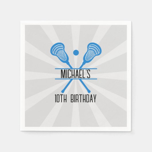 Lacrosse Sports Birthday スタンダードカクテルナプキン (正面)