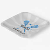 Lacrosse Sports Birthday ペーパープレート (傾斜あり)