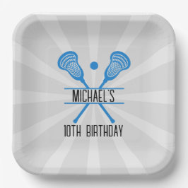 Lacrosse Sports Birthday ペーパープレート