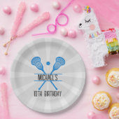 Lacrosse Sports Birthday ペーパープレート (パーティー)