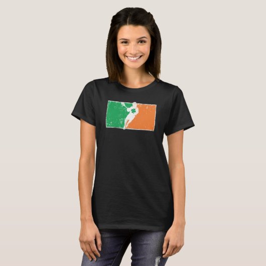 Lacrosse St Patrick's Day Irish Flag C Distressed Tシャツ (正面フル)