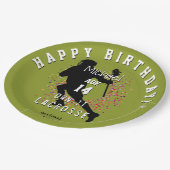 LaCrosse Theme Birthday Paper Plates HAMbyWG ペーパープレート (アングル)