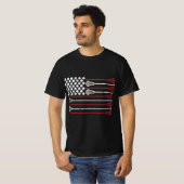 Lacrosse USA Flag Lax Tシャツ (正面フル)